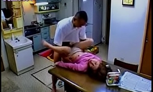 Asian spliced provokes a vintage travelling salesman winning her pinch pennies and fucks him
